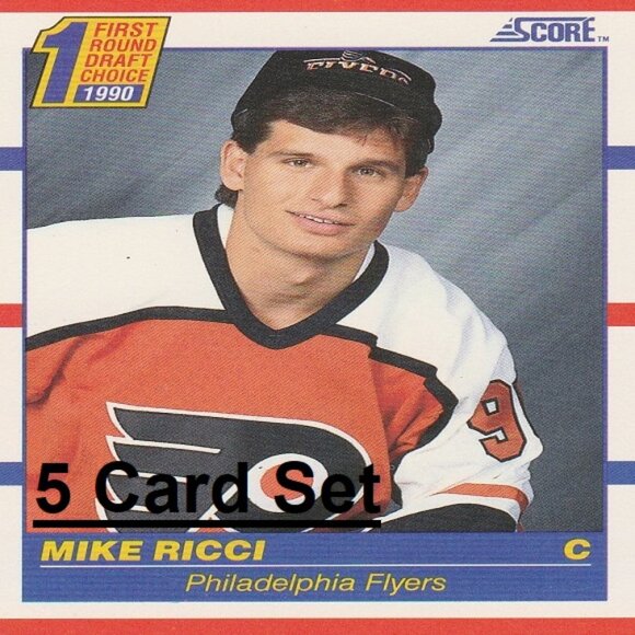 Mike Ricci Philadelphia Flyers NHL Hockey Card Collection - 5 Card Set - Picture 1 of 6